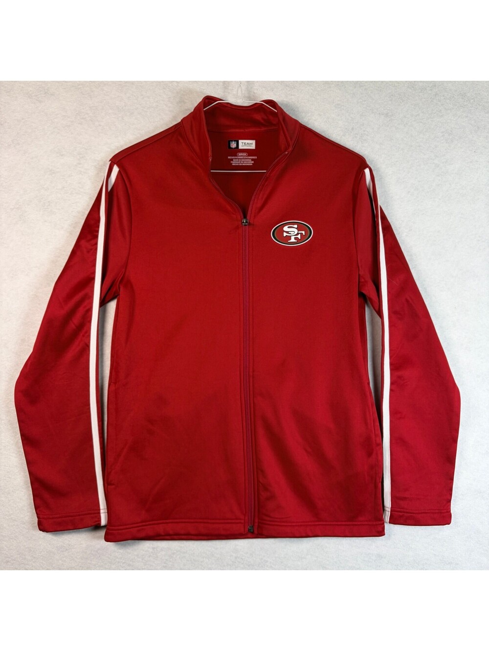 NFL Team Apparel San Francisco 49ers Red Full Zip Track Jacket Small